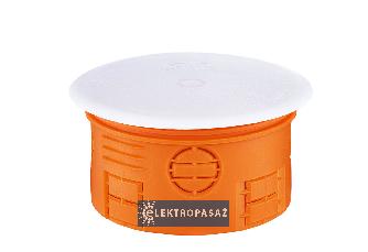 Puszka instalacyjna 80mm płytka 50mm z deklem pomarańczowa Z80KF 33073008 Simet 1