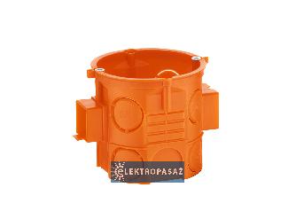 Puszka instalacyjna łączeniowa 60mm głęboka z wkrętami pomarańczowa S60DFw 33069008 Simet 1