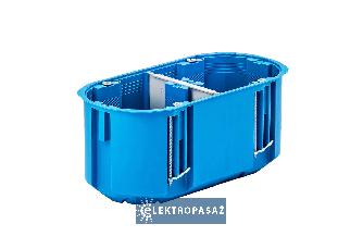 Puszka instalacyjna do płyt g-k 2x60mm głęboka 60mm niebieska P2x60D Multibox 2 32092203 Simet 1