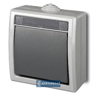 Aquant szary n/t łącznik jednobiegunowy / schodowy IP55 1201-10 Elektro-plast Nasielsk 1