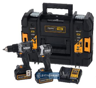 Zestaw narzędzi Combo DeWalt DCK200MP2T-QW 18V XR 2x5,0Ah wiertarko-wkrętarka udarowa DCD85 + zakrętarka udarowa DCF85 TSTAK MCLAREN Nowość 1