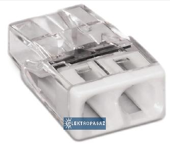Szybkozłączka 2x 0,5-2,5mm2 transparentna 2273-202 Wago 1