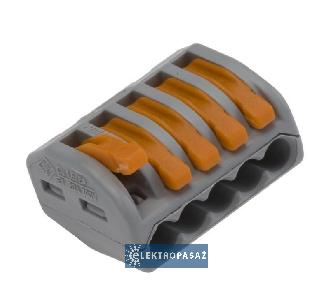 Szybkozłączka z dźwigniami 5x 0,08-4,0mm2 szara 222-415 Wago 1