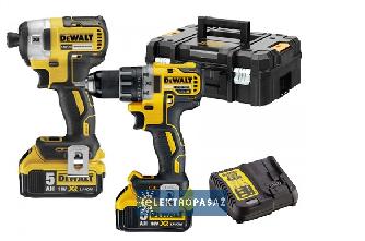 Zestaw narzędzi Combo DeWalt DCK268P2T-QW 18V XR 2x5,0Ah Li-Ion DCD791+DCF887 TSTAK Nowość 1