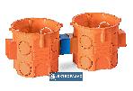 Puszka instalacyjna łączeniowa 60mm głęboka z wkrętami pomarańczowa S60DFw 33069008 Simet 3
