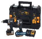 Zestaw narzędzi Combo DeWalt DCK200MP2T-QW 18V XR 2x5,0Ah wiertarko-wkrętarka udarowa DCD85 + zakrętarka udarowa DCF85 TSTAK MCLAREN Nowość 1