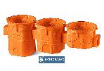 Puszka instalacyjna łączeniowa 60mm głęboka z wkrętami pomarańczowa S60DFw 33069008 Simet 4